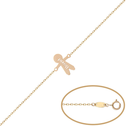 PULSERA ORO 18KL NIÑO + NOMBRE - PU1128