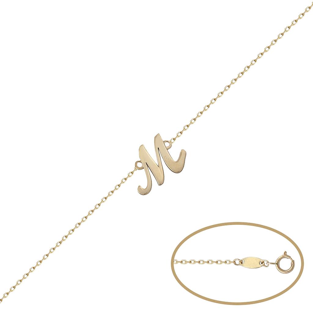 PULSERA ORO 18KL LETRA INGLESA - PU1354