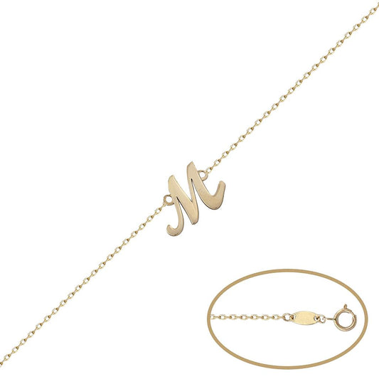 PULSERA ORO 18KL LETRA INGLESA - PU1354