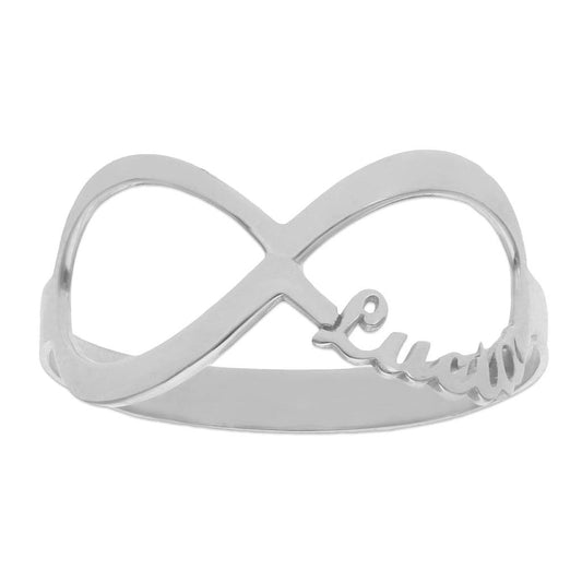SORTIJA ORO BLANCO 18KL INFINITO NOMBRES - S1164