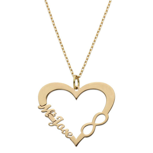 GARGANTILLA ORO 18KL CORAZON + NOMBRE - G945