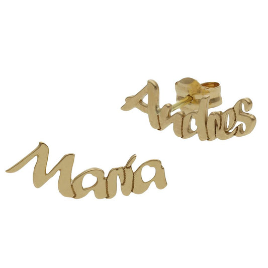 PENDIENTES ORO 18KL TREPADORES NOMBRE - P1336