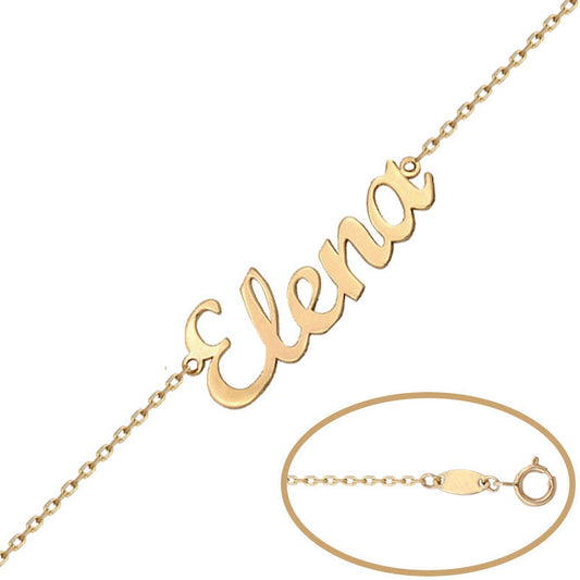 PULSERA NOMBRE LETRA GRANDE ORO 18KL - PU44
