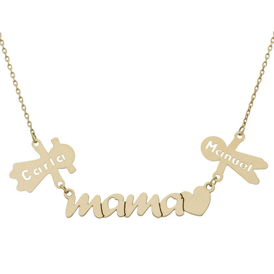 GARGANTILLA ORO 18KL MAMA + NIÑOS - G1013