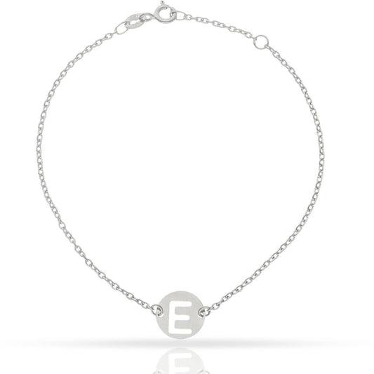 PULSERA ORO BLANCO 18KL LETRA - 10MM - PU1462