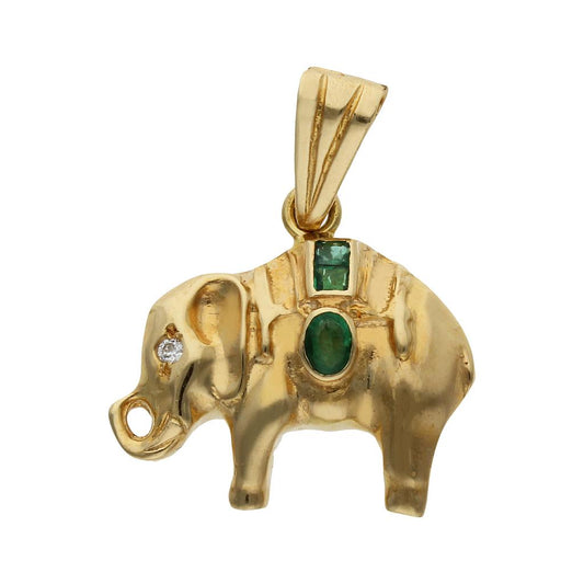 COLGANTE ORO 18KL ELEFANTE - CB306