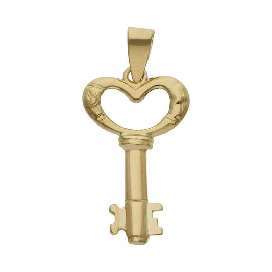 COLGANTE ORO 18KL LLAVE CORAZON - 13x23MM - G1051