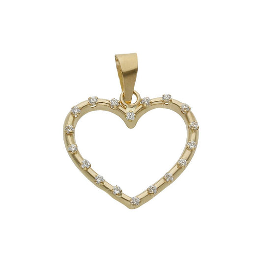 COLGANTE ORO 18KL CORAZON CIRCONITAS - 14x14MM - G1070