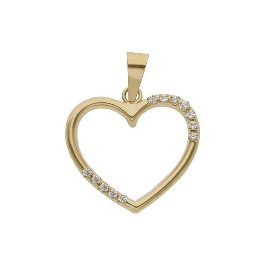 COLGANTE ORO 18KL CORAZON CIRCONITAS - 15x14MM - G1071