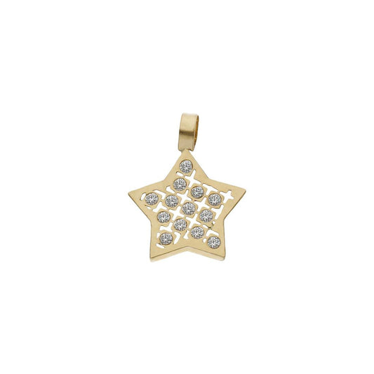 COLGANTE ORO 18KL ESTRELLA CIRCONITAS - 9x9MM - G1075