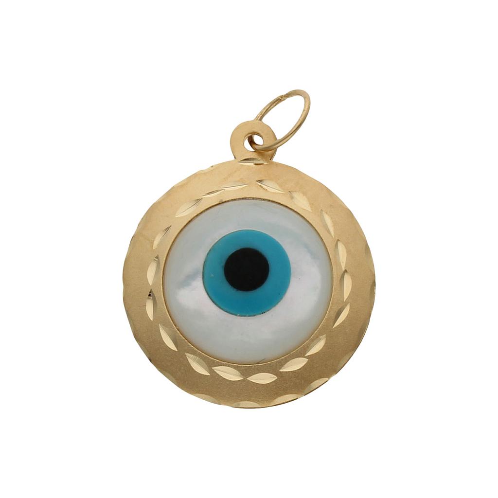 COLGANTE ORO 18KL OJO TURCO - 15MM - G489