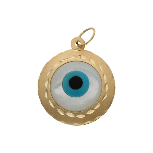 COLGANTE ORO 18KL OJO TURCO - 15MM - G489