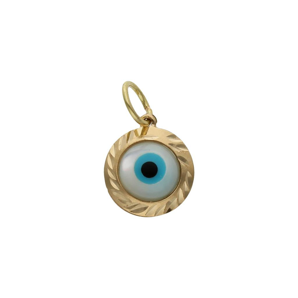 COLGANTE ORO 18KL OJO TURCO - 9MM - G490