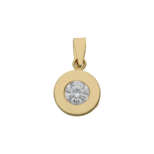 COLGANTE ORO 18KL CHATON CIRCONITA - 9MM - G552