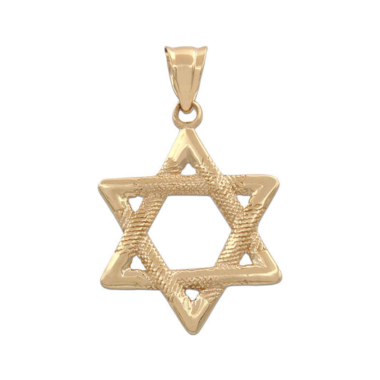 COLGANTE ORO 18KL ESTRELLA DE DAVID - 15X22MM - G750
