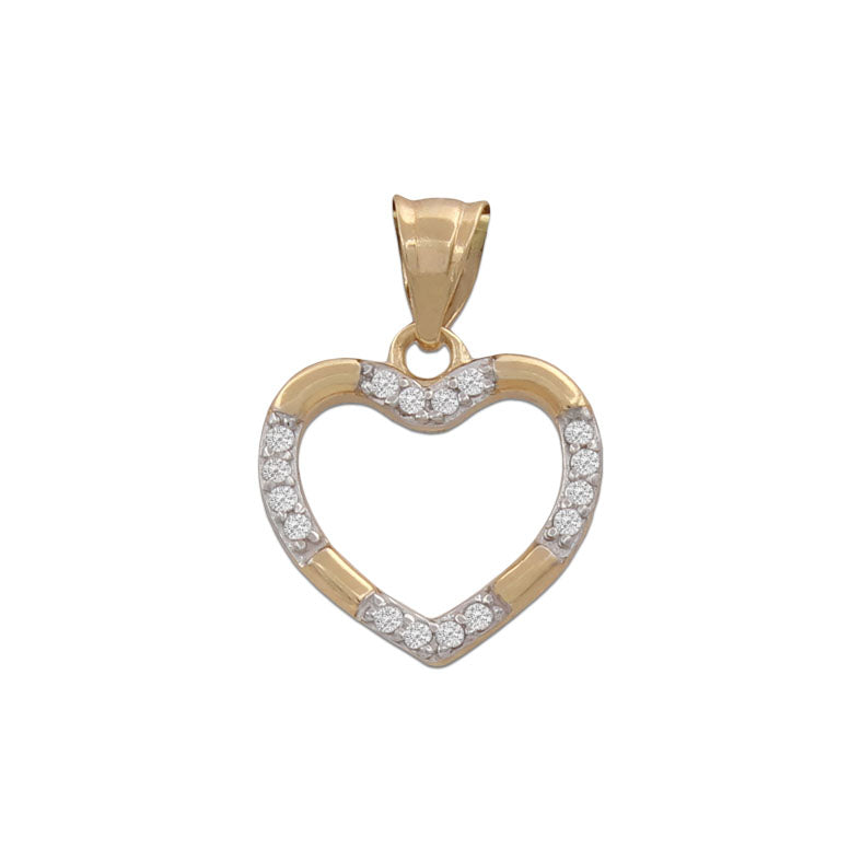 COLGANTE ORO 18KL CORAZON CIRCONITAS - 12x11MM - G754