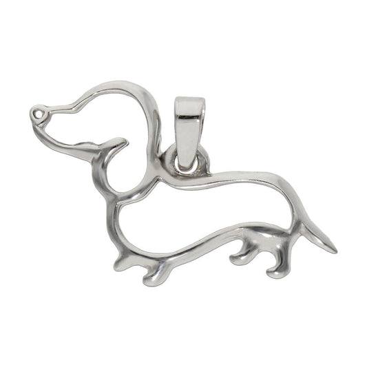 COLGANTE ORO BLANCO 18KL PERRO - 26X11MM - G818