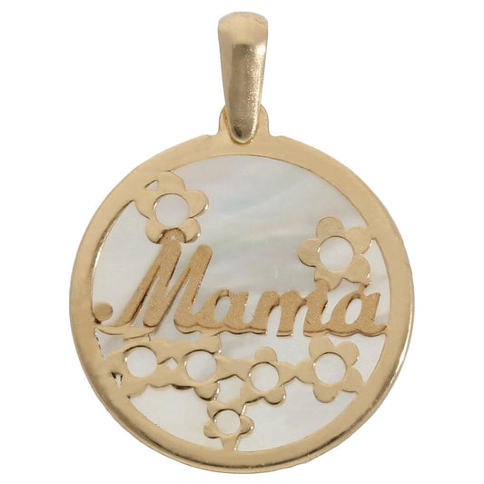 COLGANTE ORO 18KL MAMA NACAR - 20MM - G855