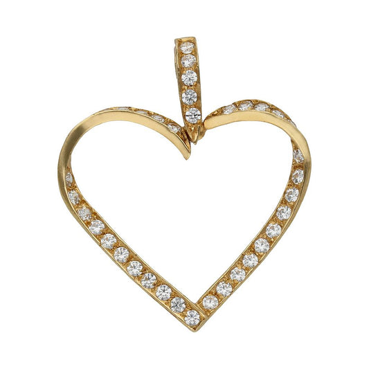 COLGANTE ORO 18KL CORAZON CIRCONITAS - G871