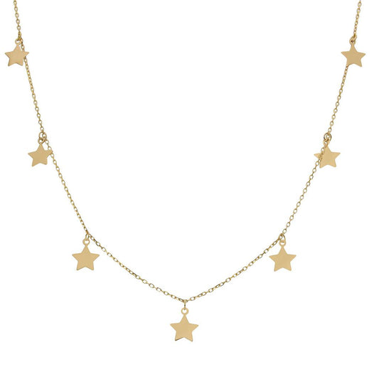 GARGANTILLA ORO 18KL CHARMS ESTRELLAS - G955