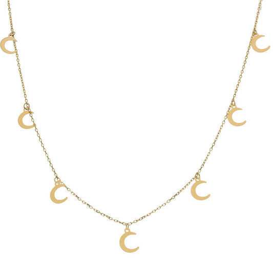 GARGANTILLA ORO 18KL CHARMS LUNAS - G957