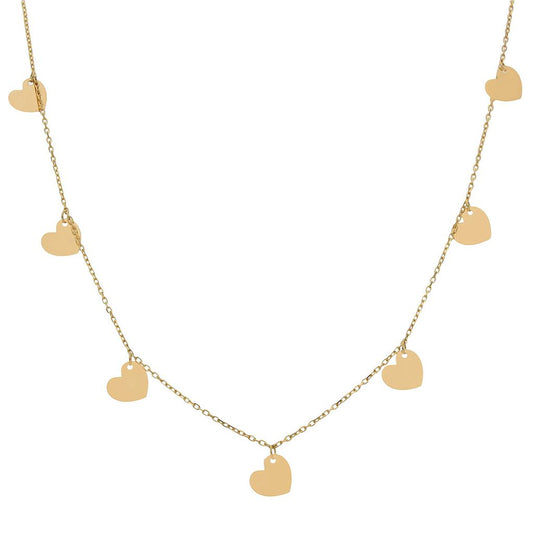 GARGANTILLA ORO 18KL CHARMS CORAZONES - G958