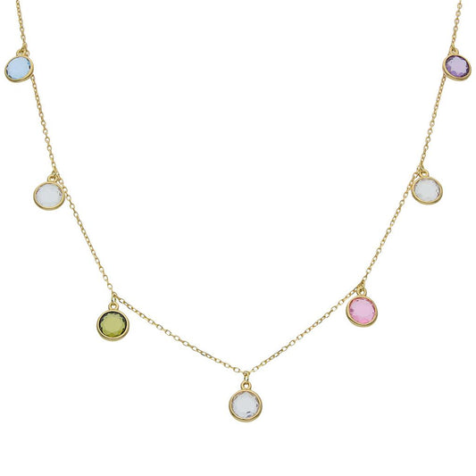 GARGANTILLA ORO 18KL MINI CHARMS PIEDRAS - G964