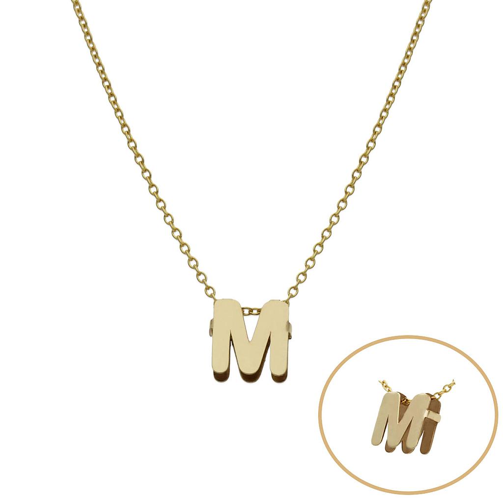GARGANTILLA ORO 18KL LETRA - G975a