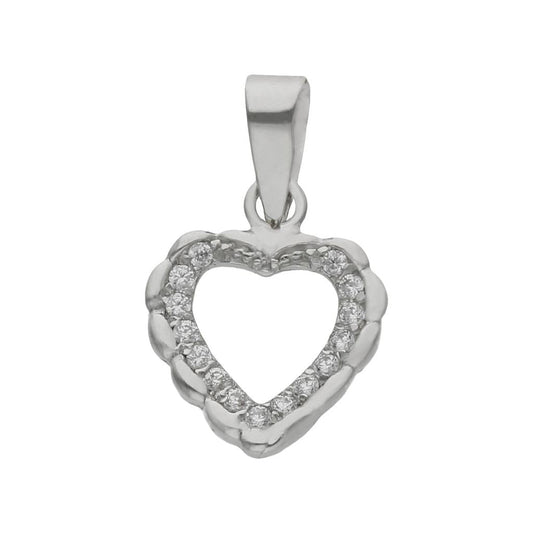 COLGANTE ORO BLANCO 18KL CORAZON - GL72