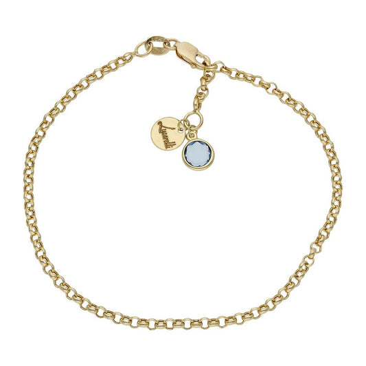 PULSERA MI HISTORIA ORO 18KL  2.50MM - AZUL - HT100A
