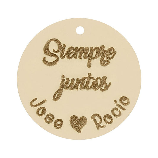 MI HISTORIA - ABALORIO ORO 18KL FRASE JUNTOS - HT327