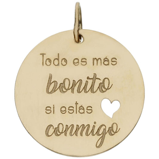MI HISTORIA - ABALORIO ORO 18KL FRASE BONITO - HT332