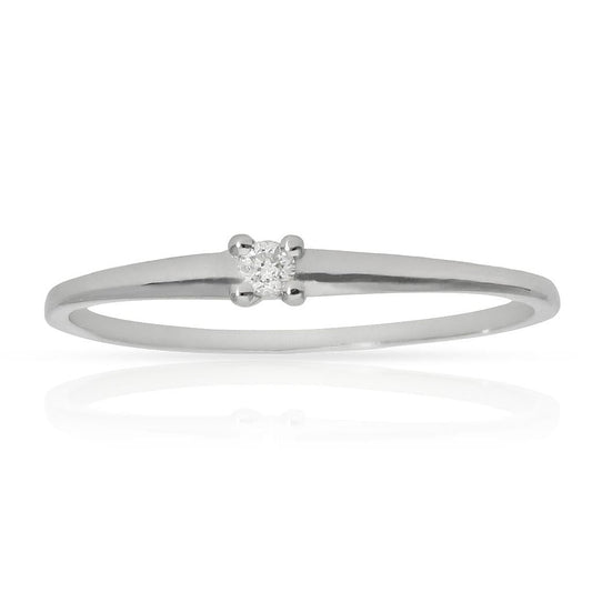 SORTIJA ORO BLANCO 18KL DIAMANTE - LCR338Bn12