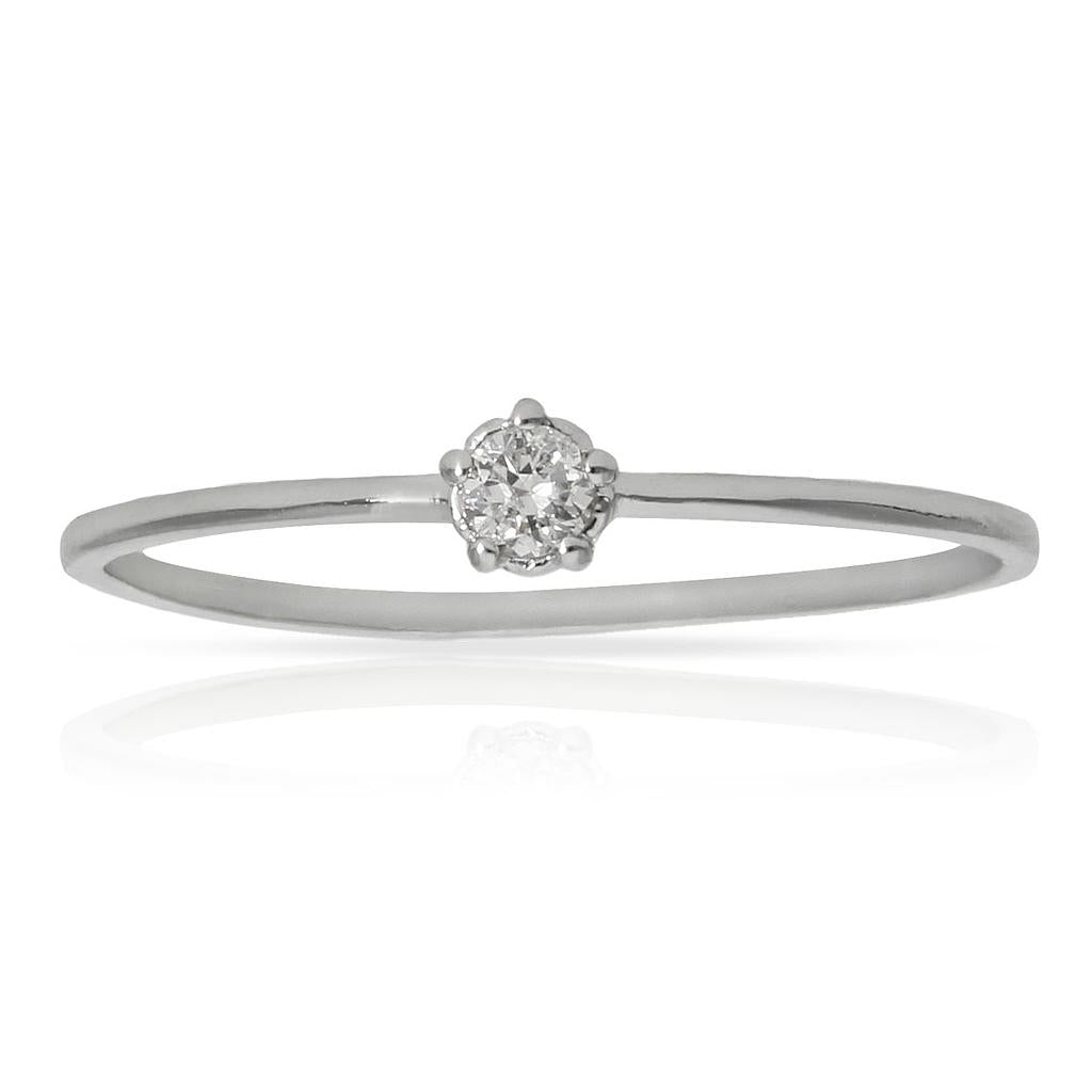SORTIJA ORO BLANCO 18KL DIAMANTE - LCR340Bn12