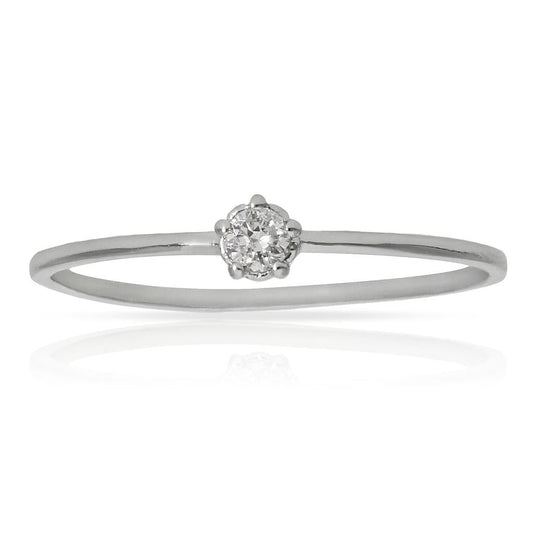 SORTIJA ORO BLANCO 18KL DIAMANTE - LCR340Bn12