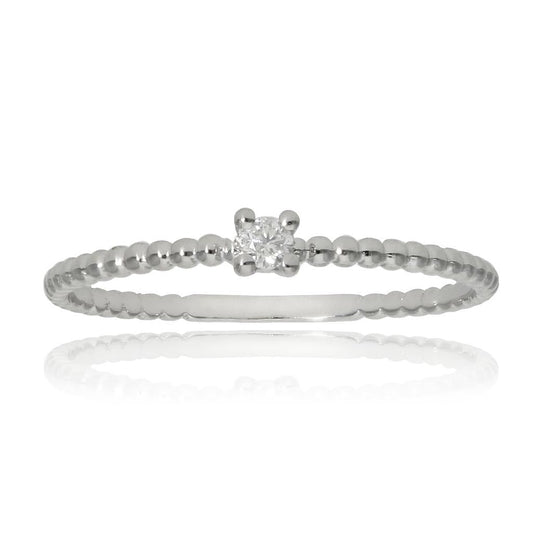SORTIJA ORO BLANCO 18KL DIAMANTE - LCR341Bn12
