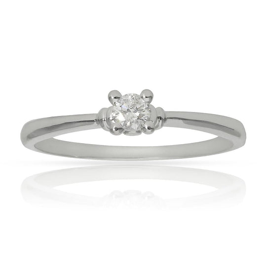 SORTIJA ORO BLANCO 18KL DIAMANTE - LCR343Bn12