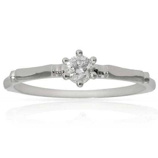 SORTIJA ORO BLANCO 18KL DIAMANTE - LCR344Bn12