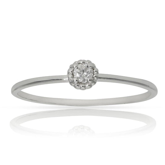 SORTIJA ORO BLANCO 18KL DIAMANTE - LCR348Bn12