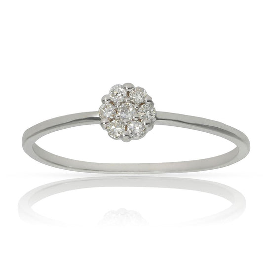 SORTIJA ORO BLANCO 18KL DIAMANTES - LCR350Bn12