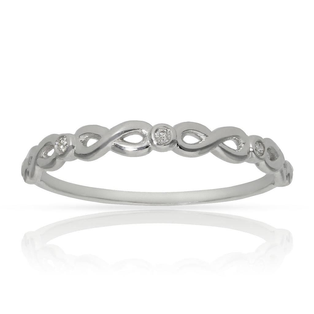SORTIJA ORO BLANCO 18KL DIAMANTES INFINITOS - LCR352Bn12