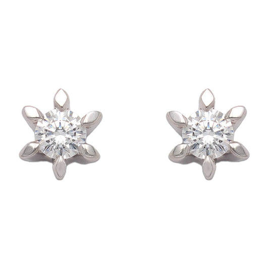 PENDIENTES ORO BLANCO 18KL DIAMANTES - LCR439B
