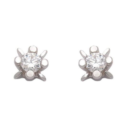 PENDIENTES ORO BLANCO 18KL DIAMANTES - LCR444B
