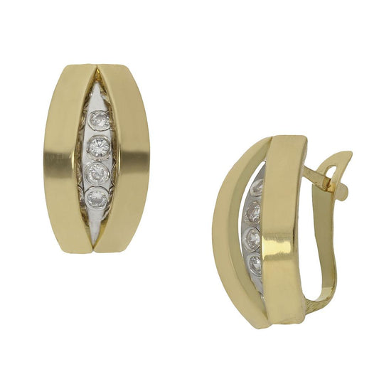 PENDIENTES ORO 18KL CIRCONITAS - P1007
