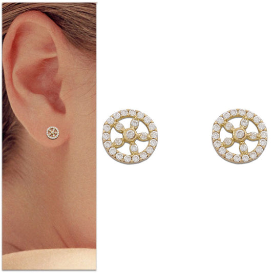 PENDIENTES ORO 18KL CIRCONITAS - P1024