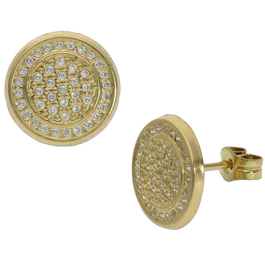 PENDIENTES ORO 18KL CIRCONITAS - 11MM - P1042