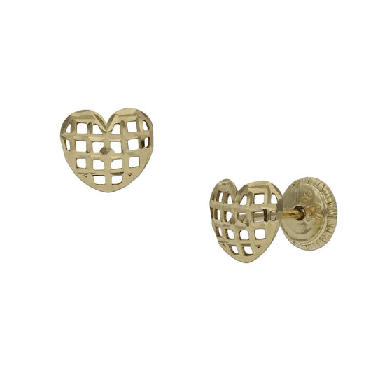 PENDIENTES ORO 18KL CORAZON - 6MM - P1152