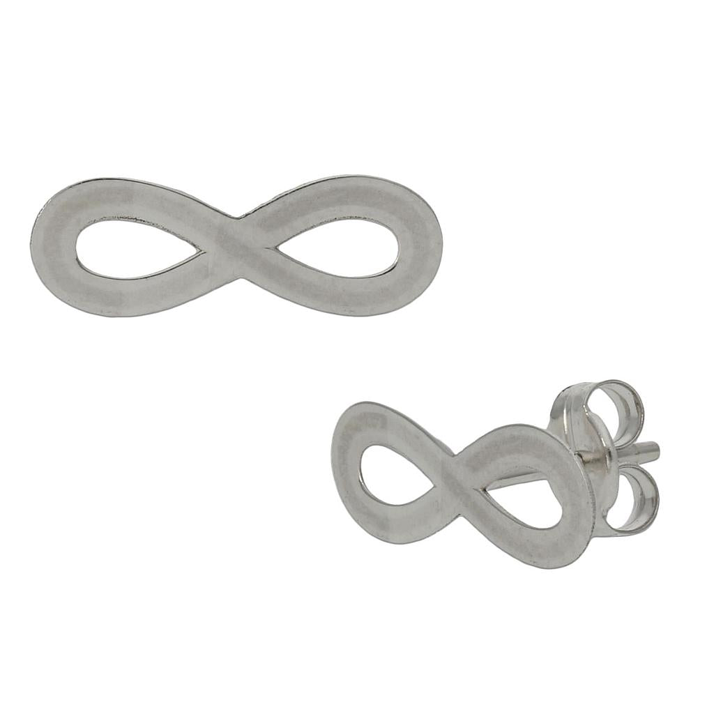 PENDIENTES ORO BLANCO 18KL INFINITO - P1243