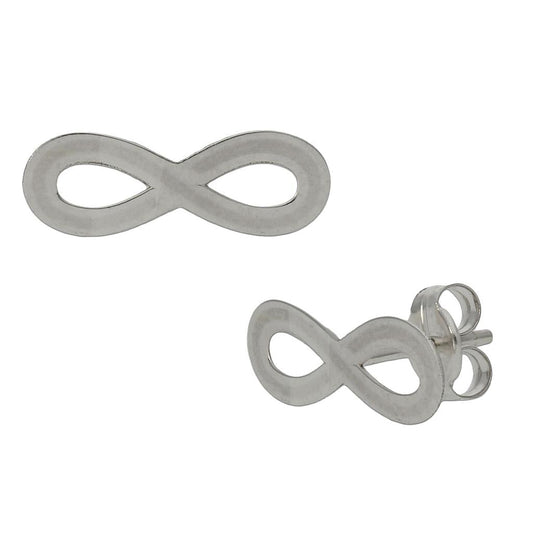PENDIENTES ORO BLANCO 18KL INFINITO - P1243