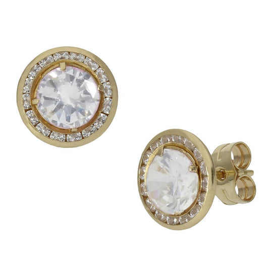 PENDIENTES ORO 18KL CIRCONITAS - 9.50MM - P1322
